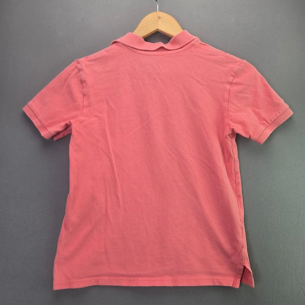 The Children's Place Polo Shirt Boys Large 10/12 Pink Short Sleeve Pique Cotton